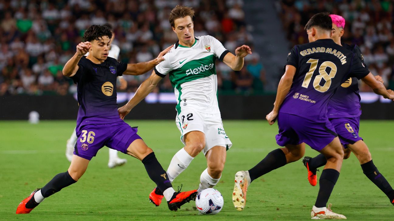 巴萨谴责对球迷动武，西甲首战5球大胜埃尔切